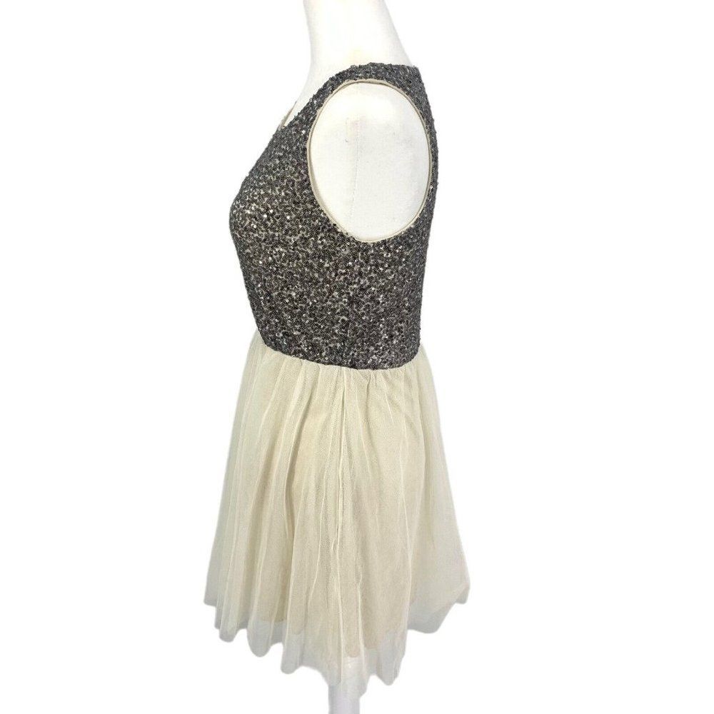 H&M Divided Sequins Tulle Fit Flare Skater Dress Party Wedding Cocktail Size 4 - Picture 4 of 12